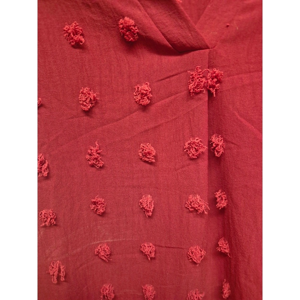 WESTERN BOHO COWGIRL CHIC STATEMENT PIECE TOP. RED GLAM MEETS COASTAL COWGIRL XS - Picture 3 of 9